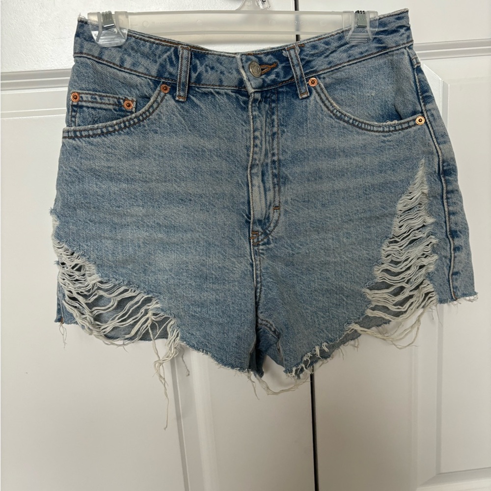 top shop denim shorts